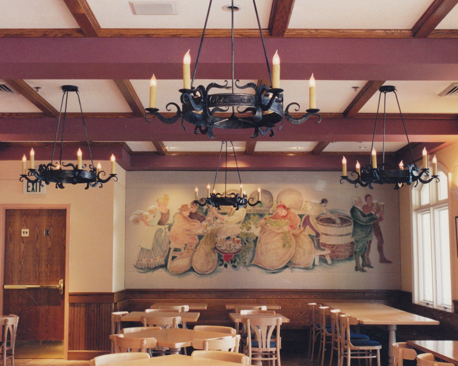 Portland Brewing custom forged ironwork lighting