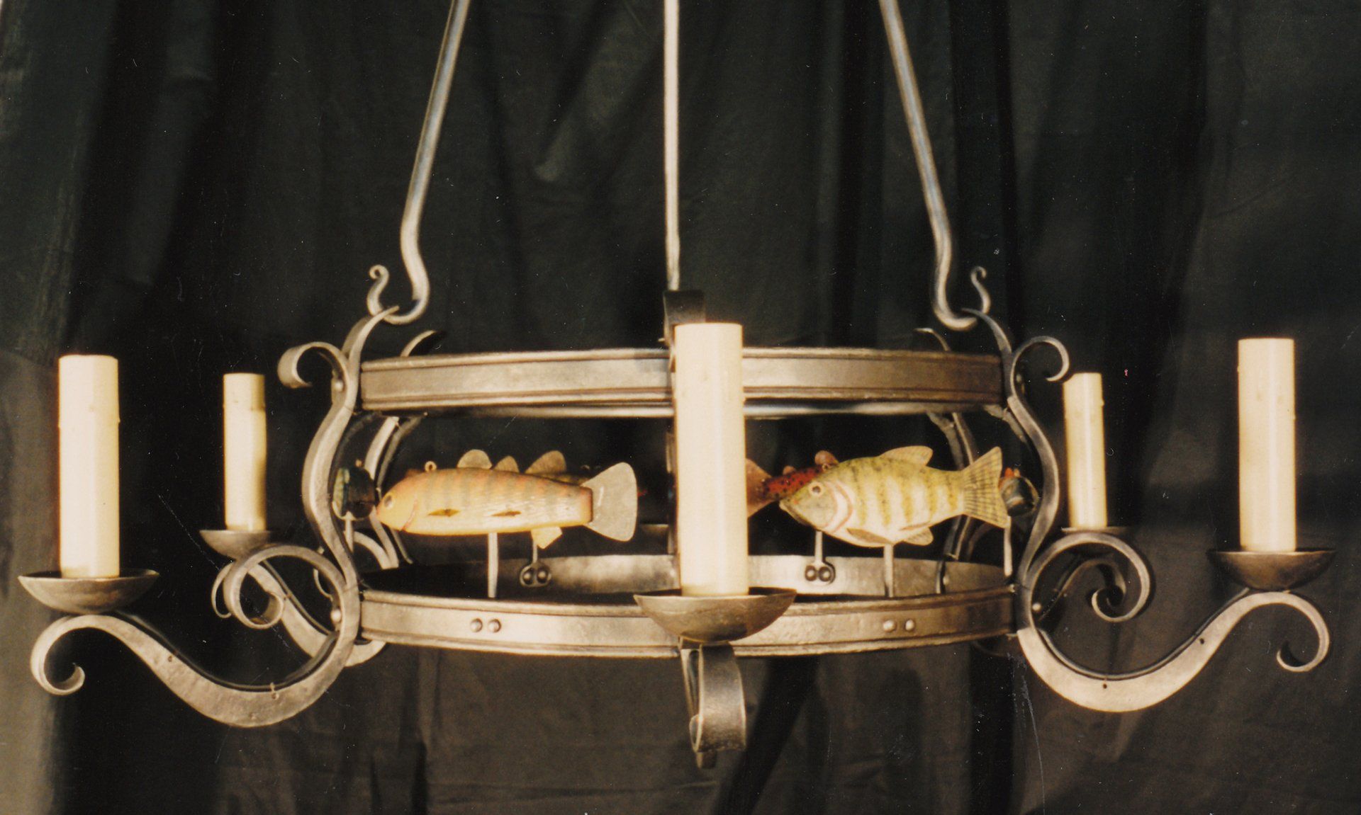 forged light with fish