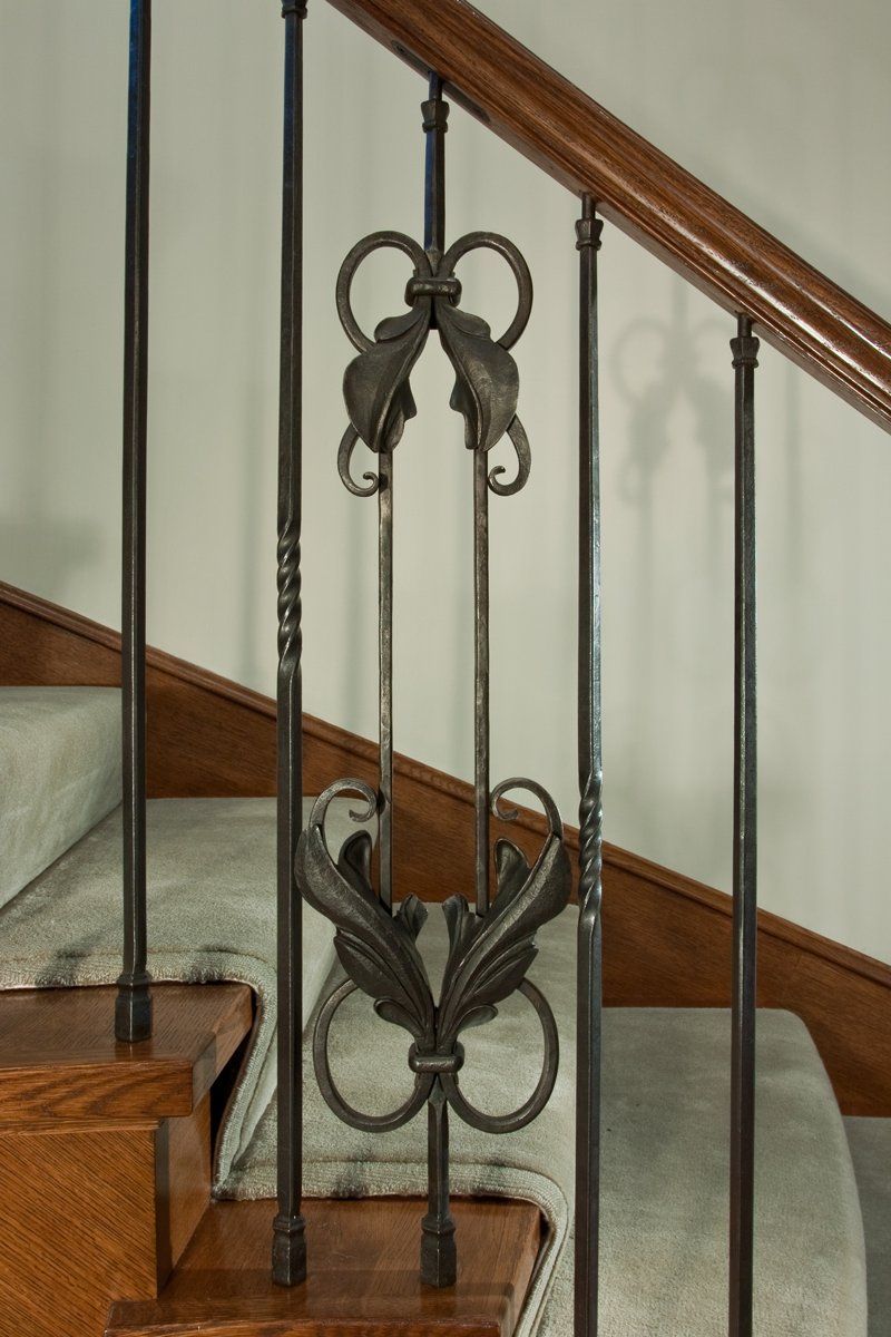 forged iron & wood step detail