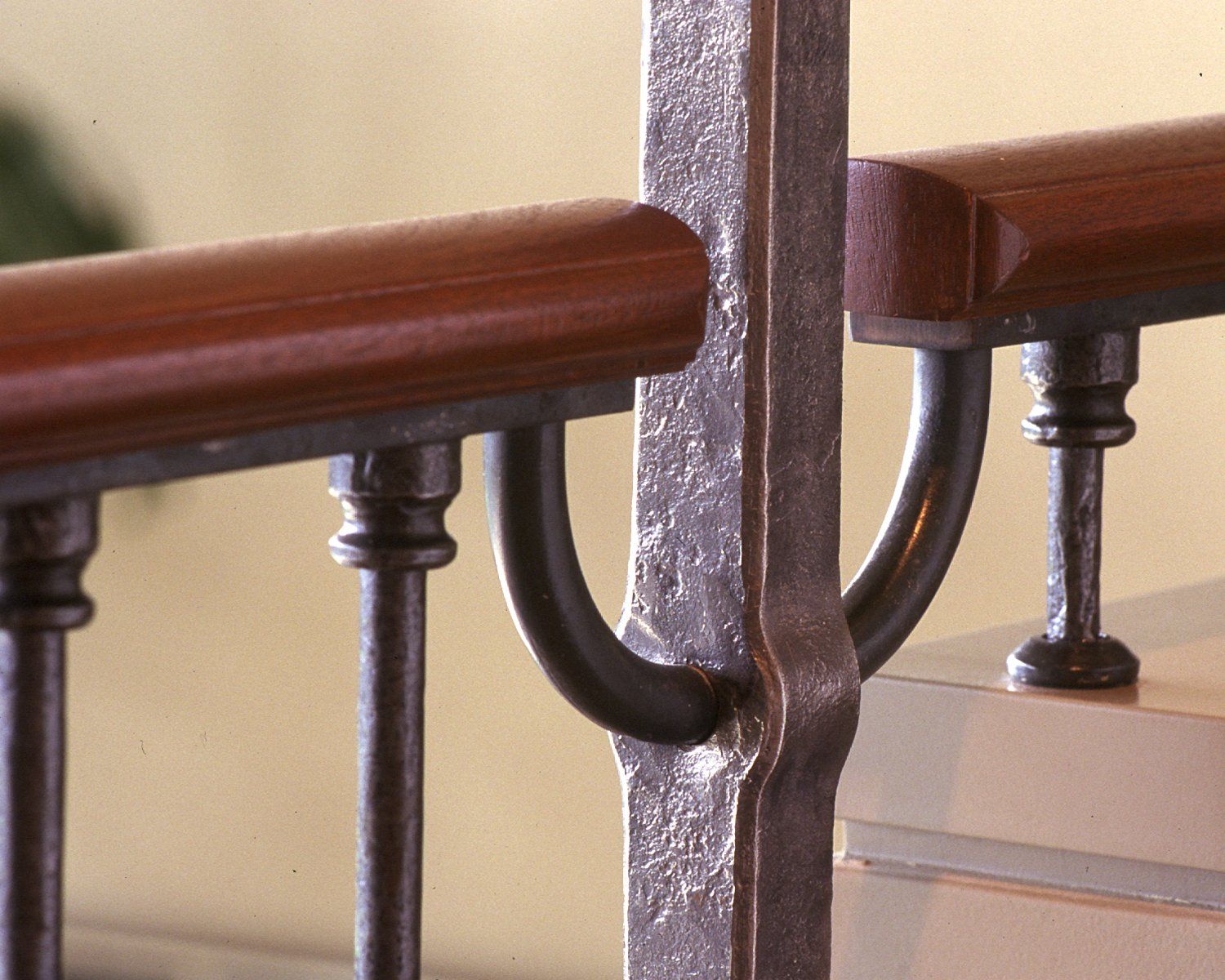 iron banister handrail detail