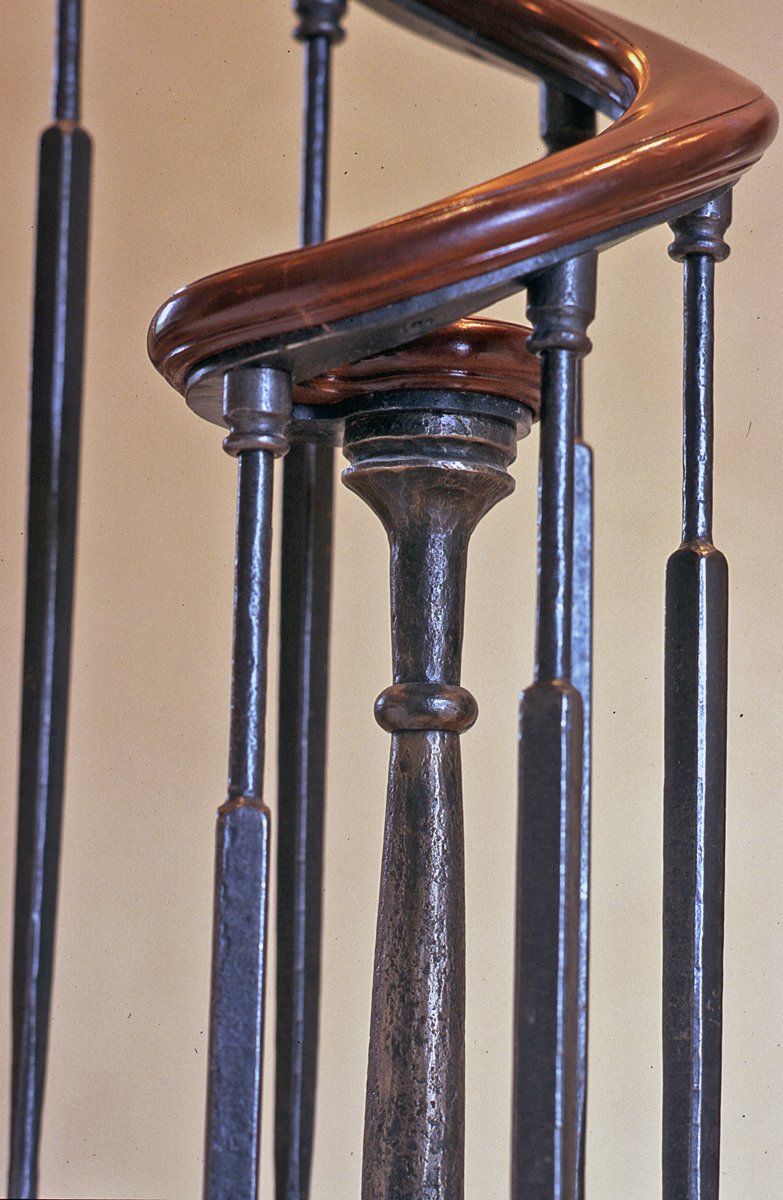 iron banister newel post