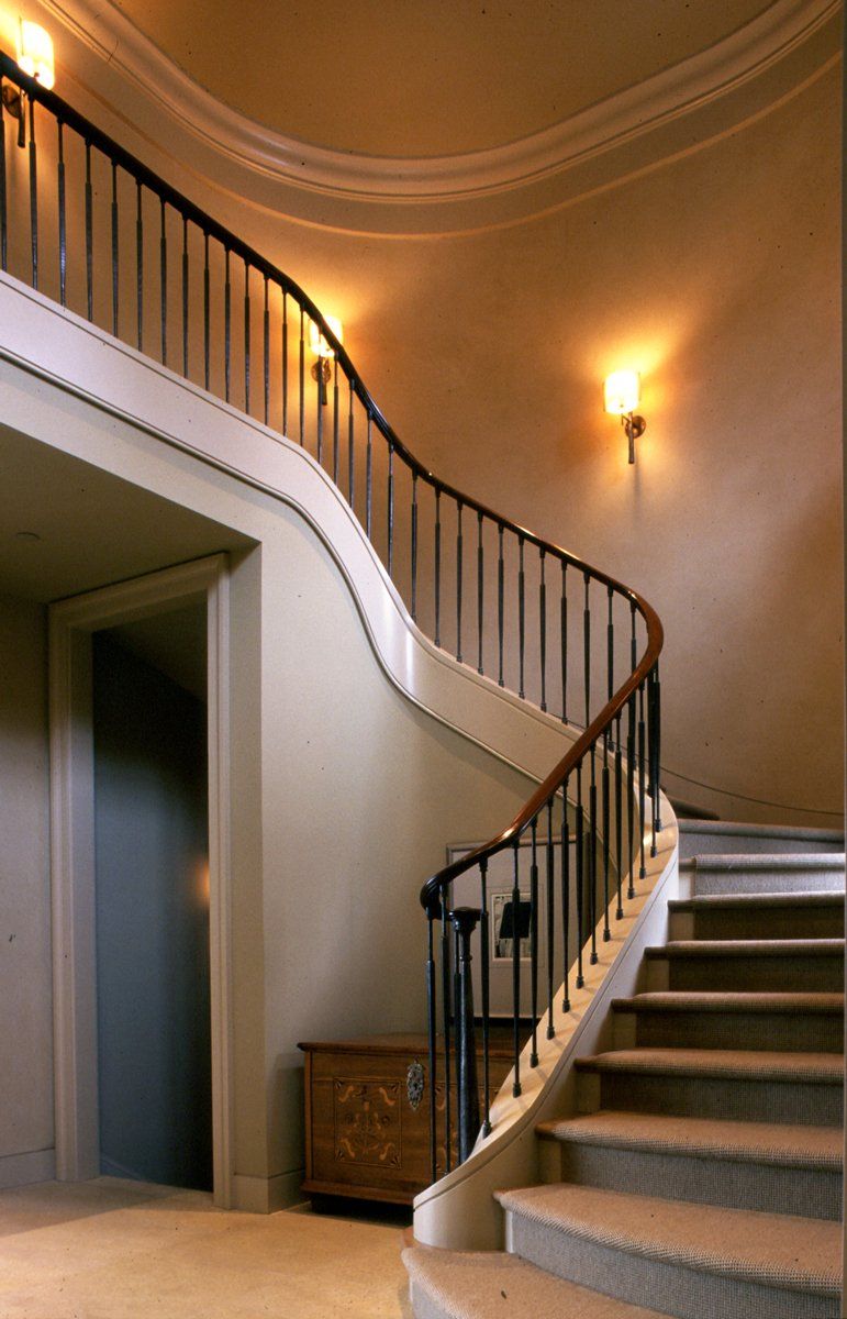 custom iron stairwell banister