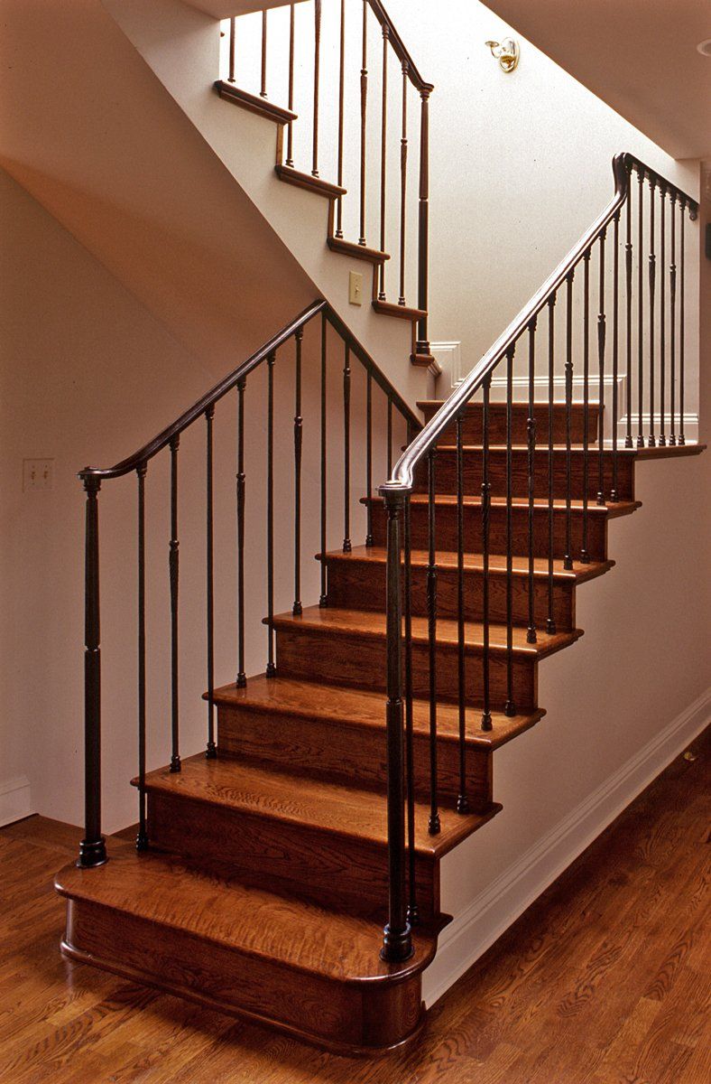 custom iron stair landing