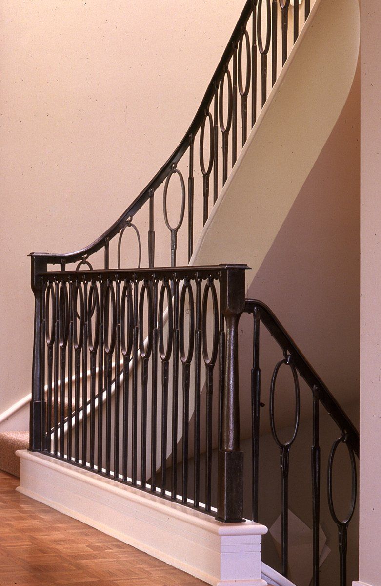 custom iron stairwell banister