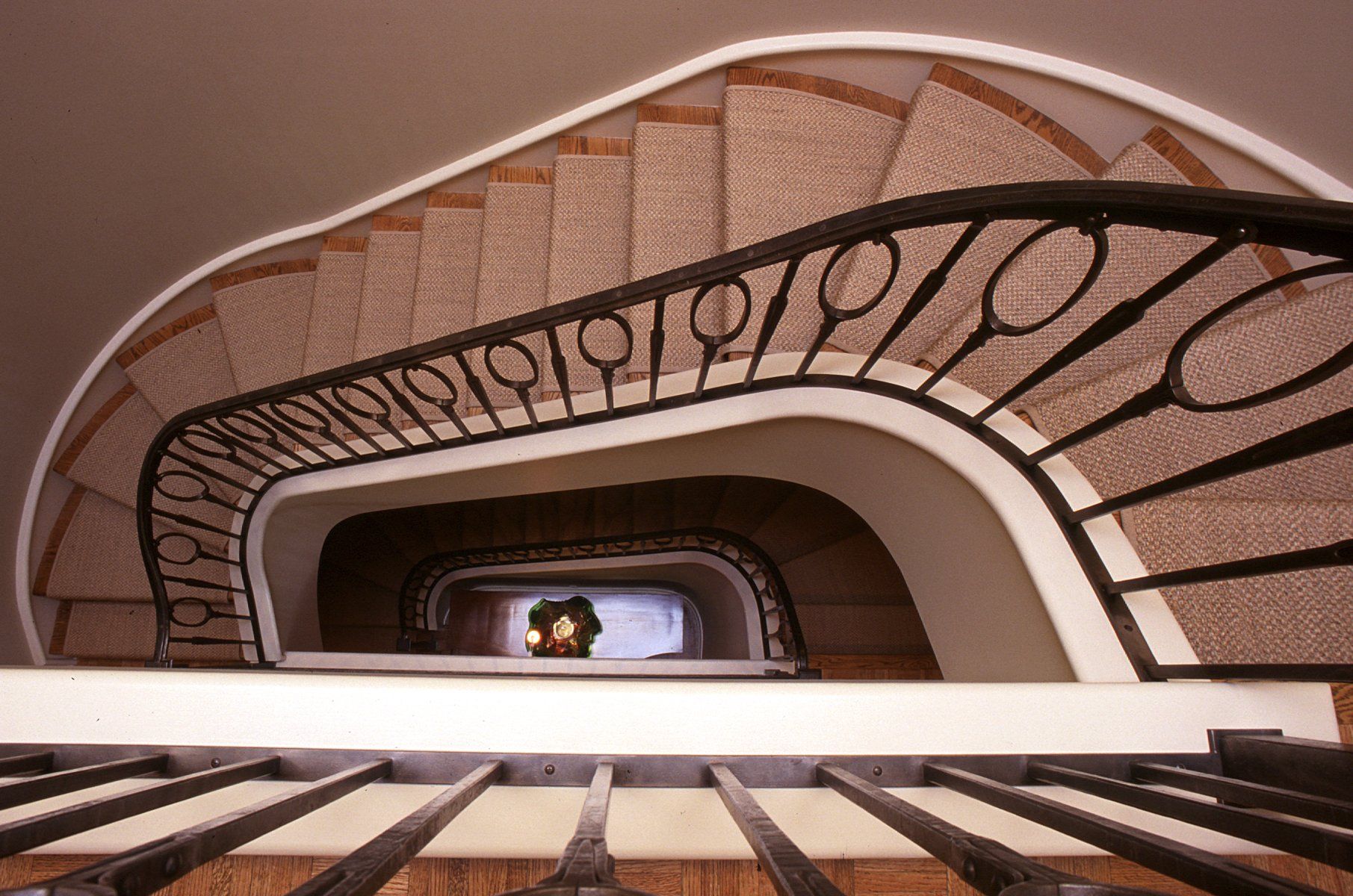 iron work on stairwell