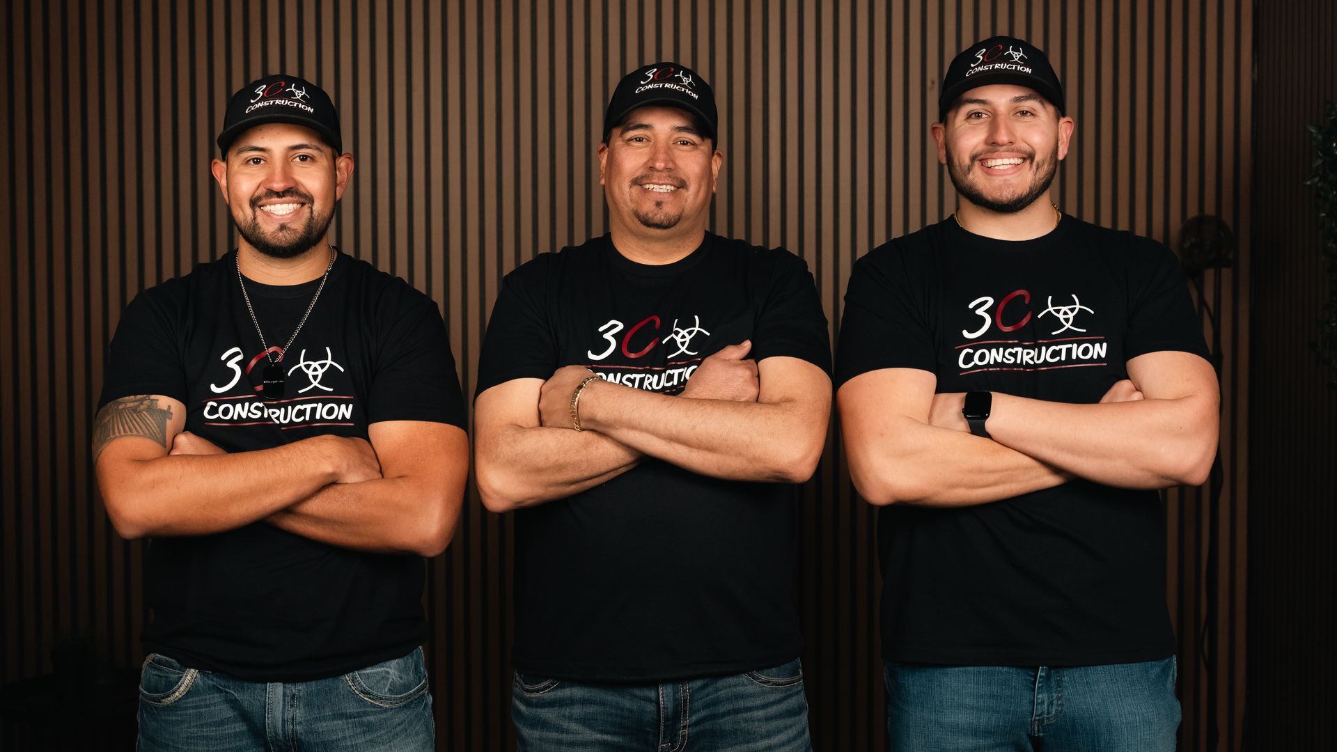 Monico, Juan, and Erick, the owners of 3C Construction.