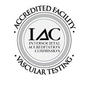 The logo for the international accreditation commission for vascular testing.