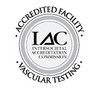 The logo for the international accreditation commission for vascular testing.