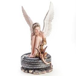 Angel_Sitting_on_Tyre_feeding_a_Baby_Dragon — New Age Giftware in South Mackay, QLD