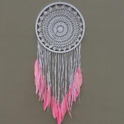 Dream Catcher white and pink 02 — New Age Giftware in South Mackay, QLD