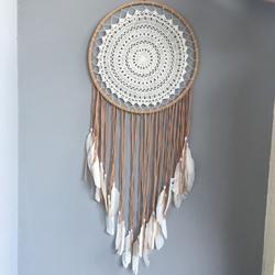 Dream Catcher white and pink — New Age Giftware in South Mackay, QLD