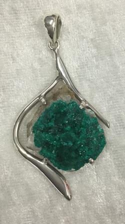 Dioptase pendant — Crystal Jewellery in South Mackay, QLD