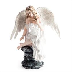 Large_White_Angel_Figurine_on_Rocks — New Age Giftware in South Mackay, QLD