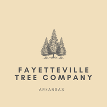 A logo for the fayetteville tree company in arkansas