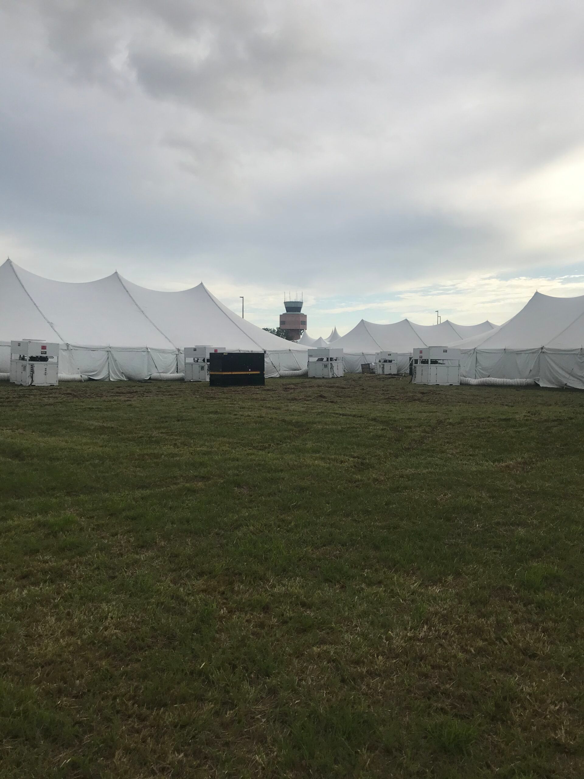 Temporary storm shelter.