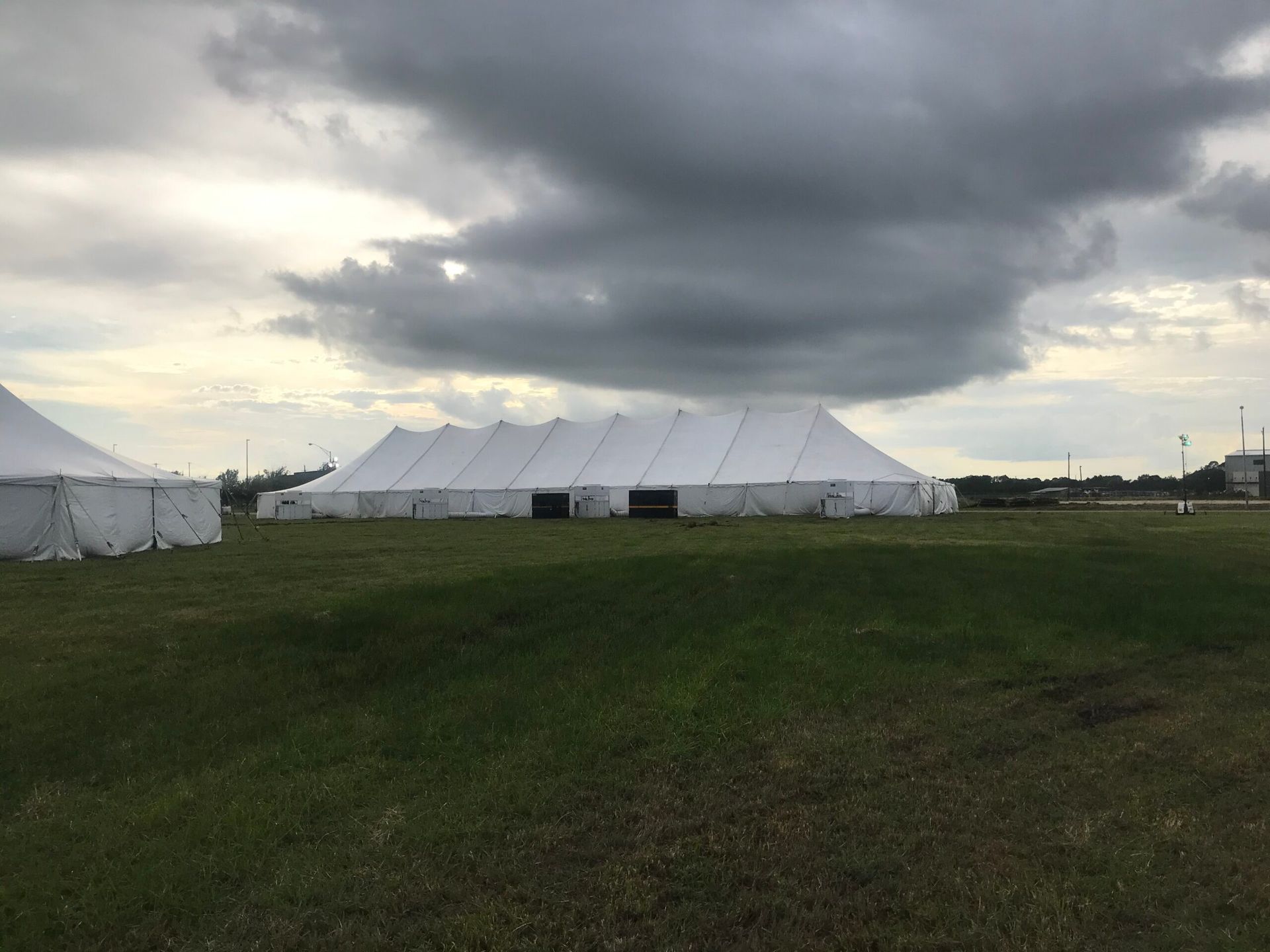 Disaster relief emergency tents.