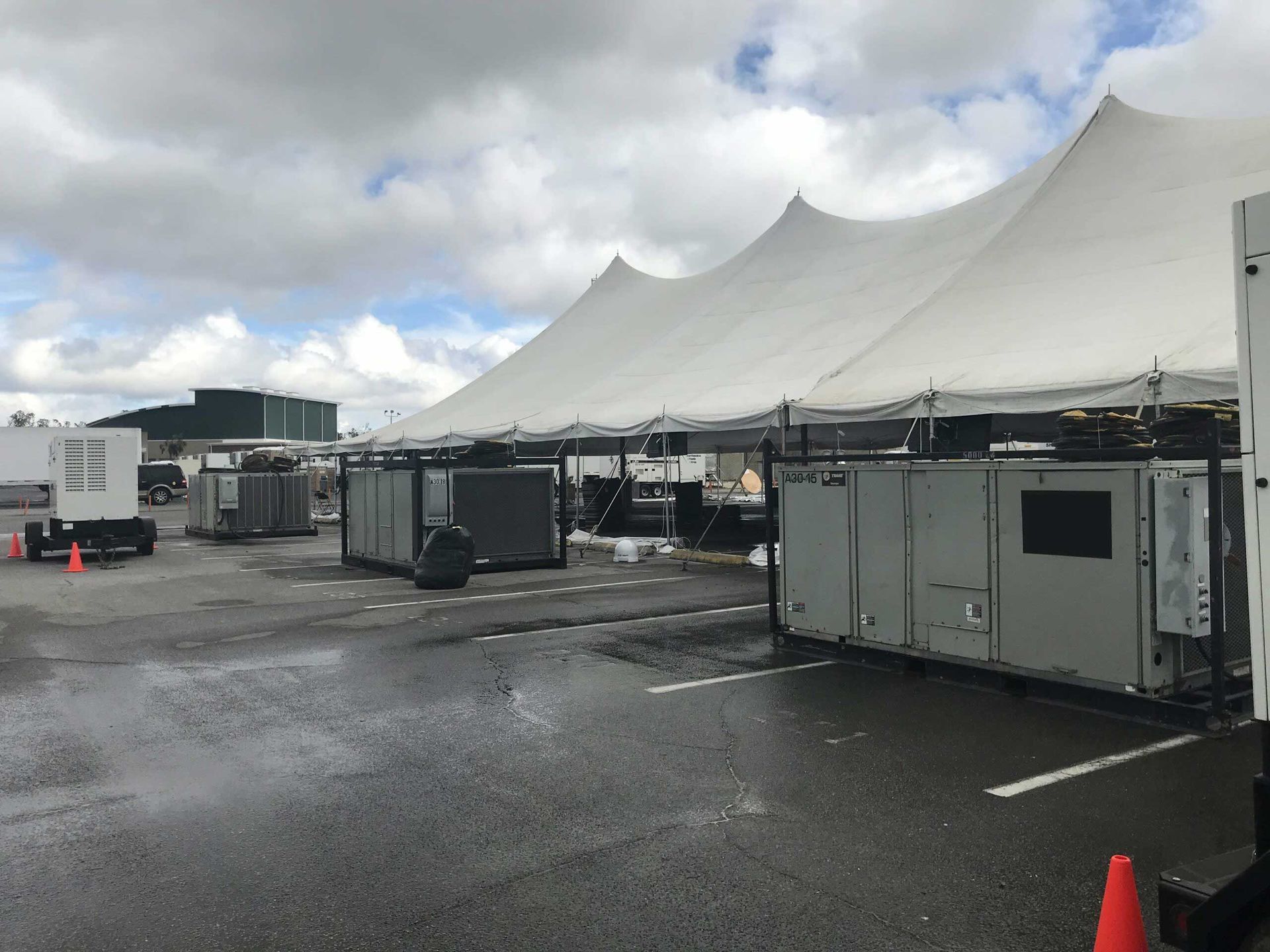 A 100 kilowatt skidded mounted generator and 12104 gallon fuel tank