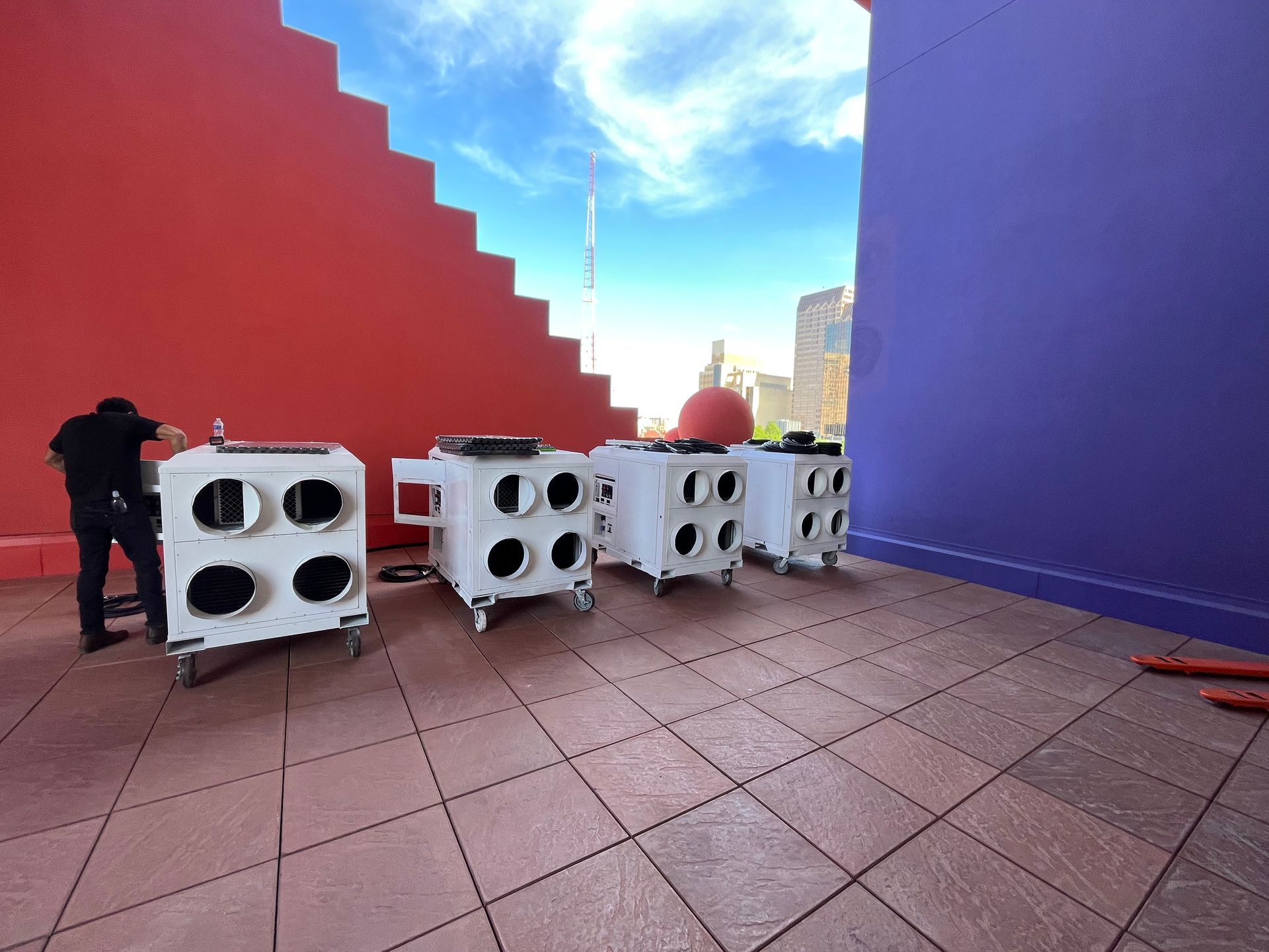 Temporary air temperature control.