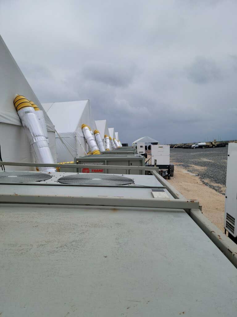 Temporary HV, AC being used on temporary structures.