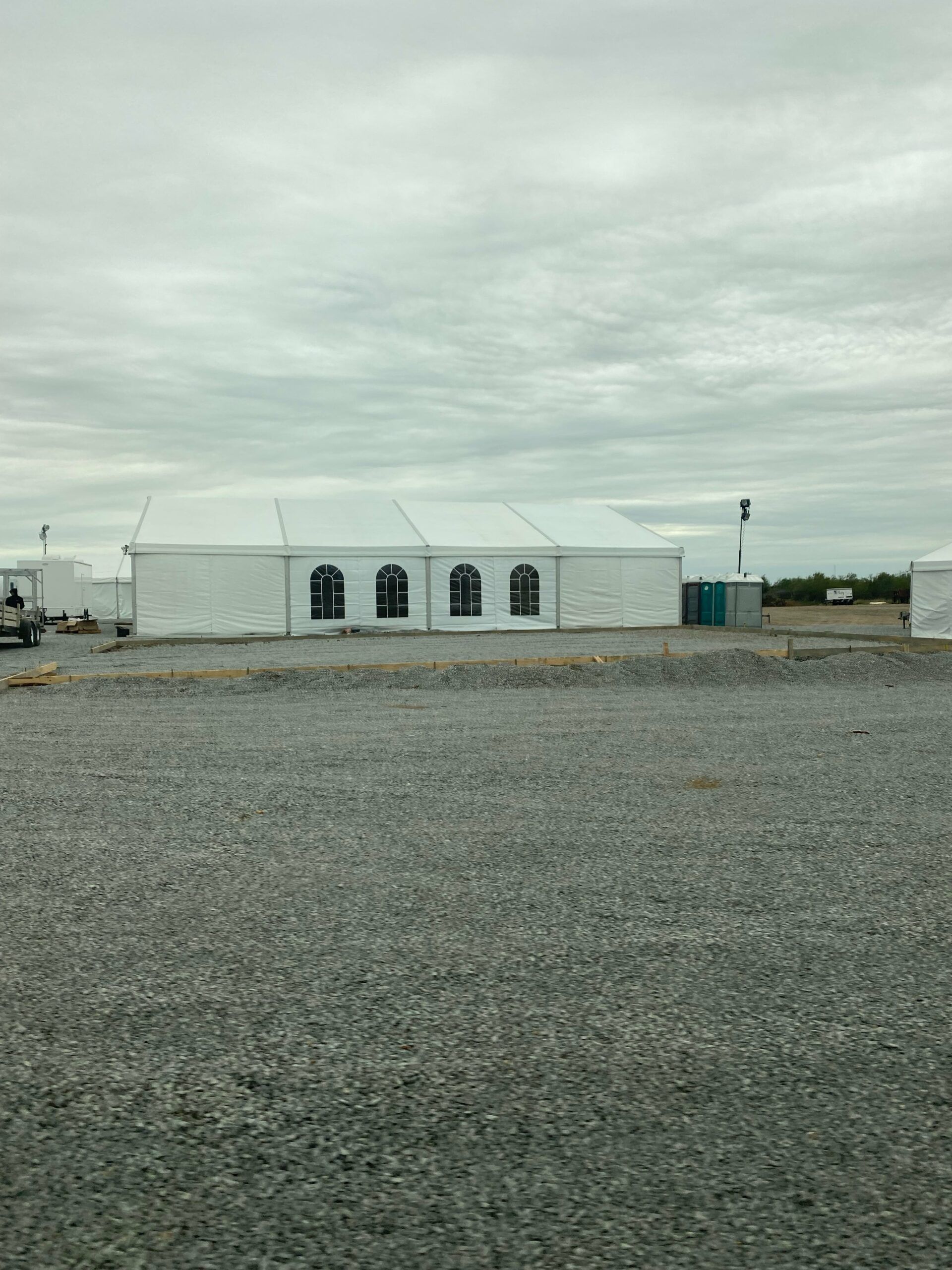 Temporary structure using our power generation and HVAC.