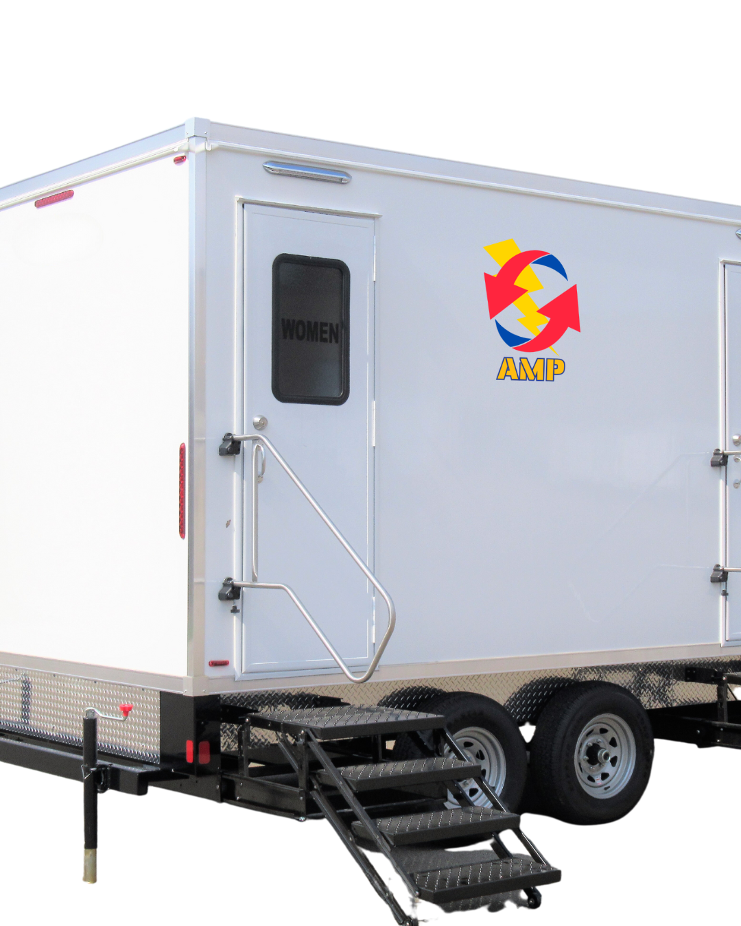 Luxury Portable restrooms with running water handwashing stations