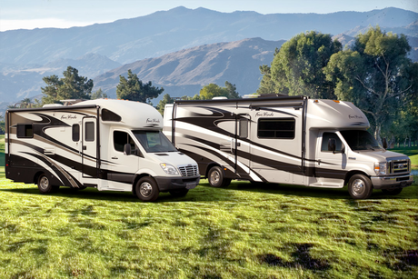 rv and mini rv side by side