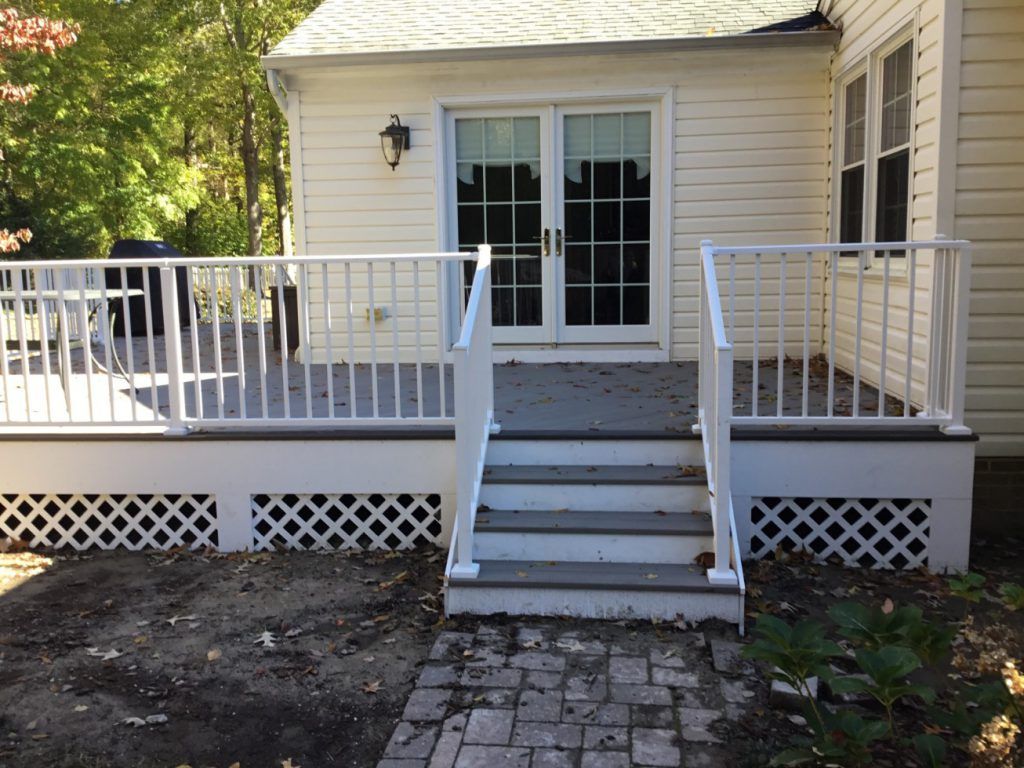 White Fence and Deck — Poquoson, VA — OutBack Construction