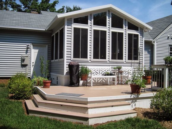 House with Addition and Custom Deck — Poquoson, VA — OutBack Construction