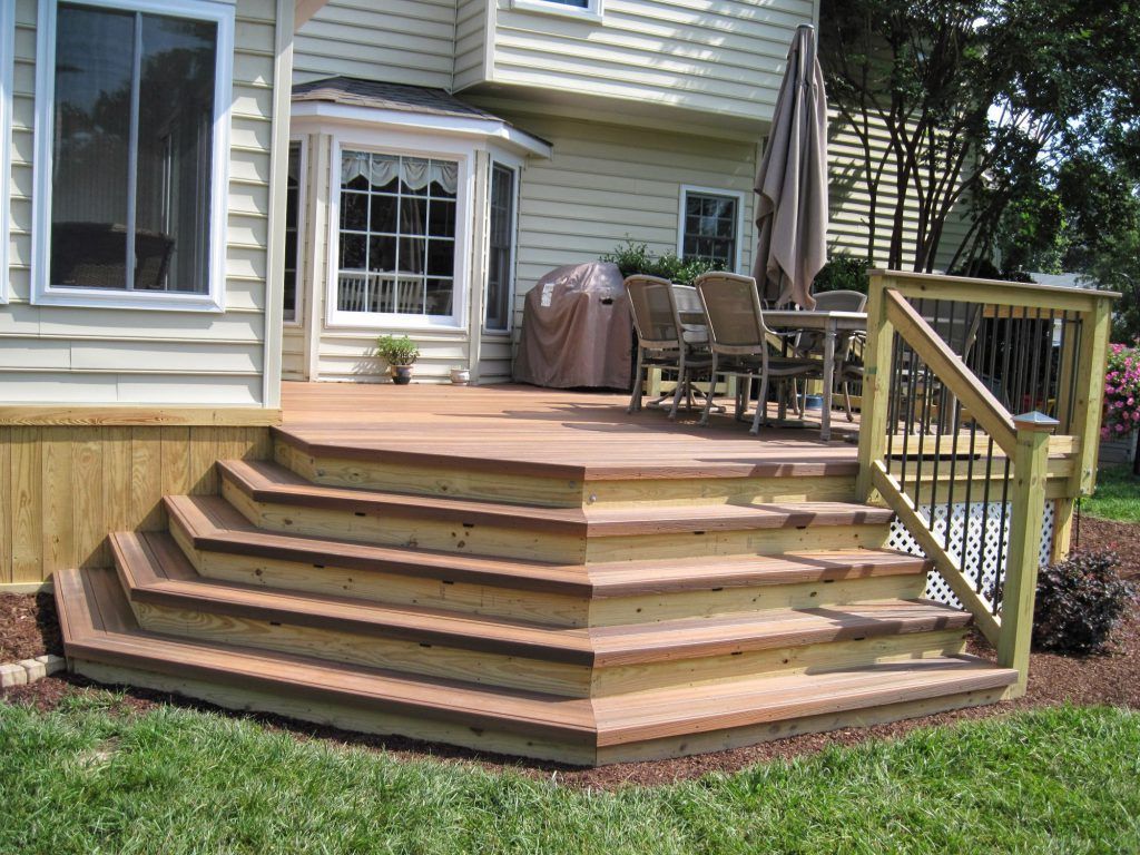 Fancy Stairs in Deck — Poquoson, VA — OutBack Construction