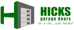 hicks garage doors logo Green