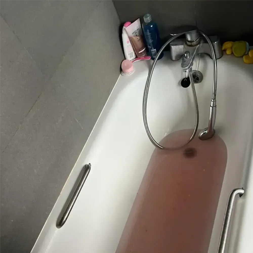 Blocked bath pipework