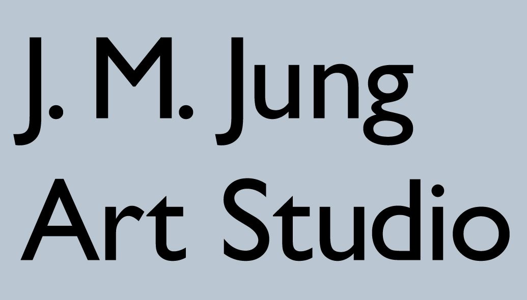 J. M. Jung Art Studio against a blue field