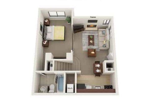 Two-Bedroom floor plan | first floor