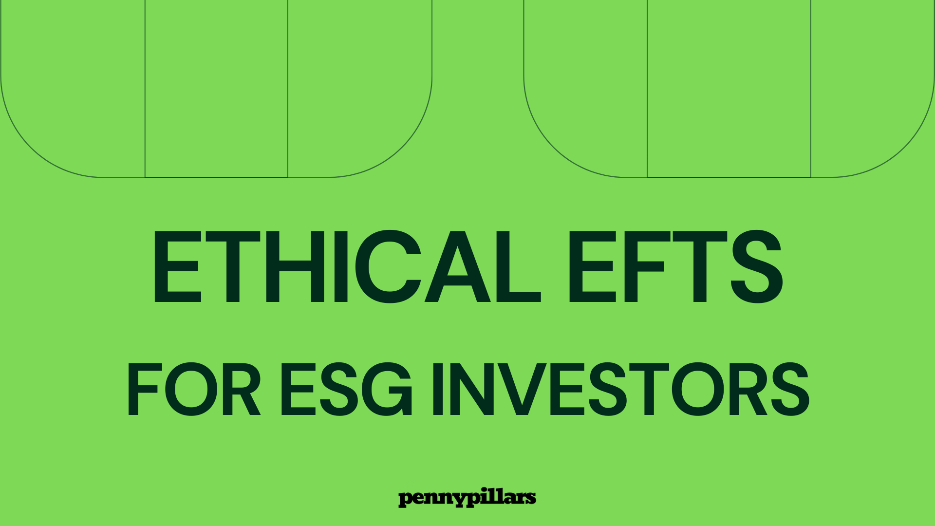 Illustration promoting the best ethical ETFs in 2024, featuring green investments and ethical investing trends. The image shows a person standing beside a financial dashboard with bar and pie charts, highlighting upward growth in green ETFs. The text emphasizes ethical ETFs and sustainable financial strategies for the upcoming year.