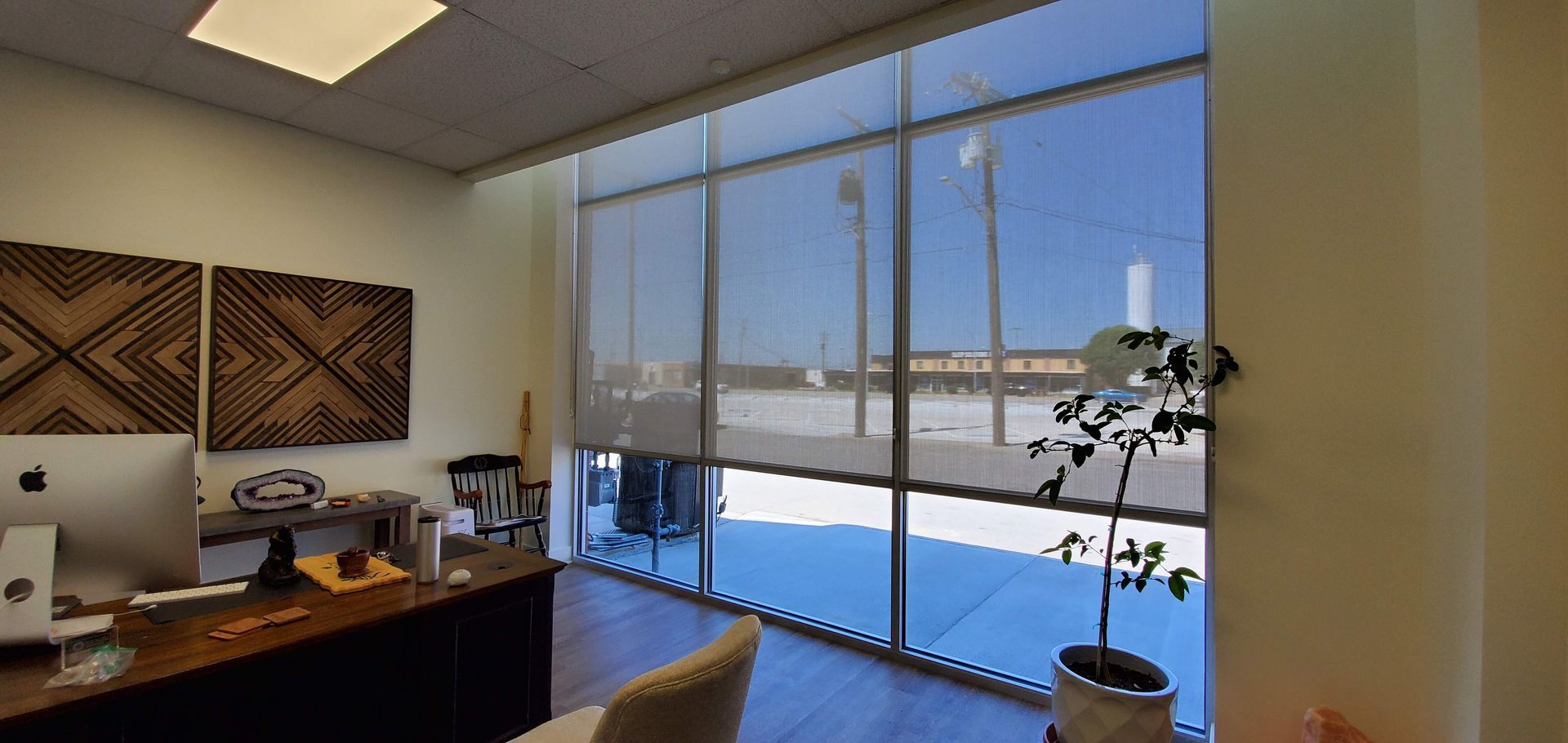 commercial storefront solar shades in kansas city