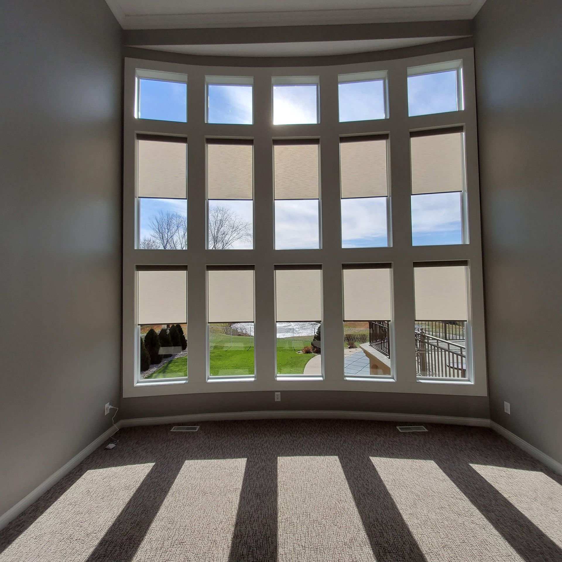 Solar Shield Roller Shade installed in great room windows