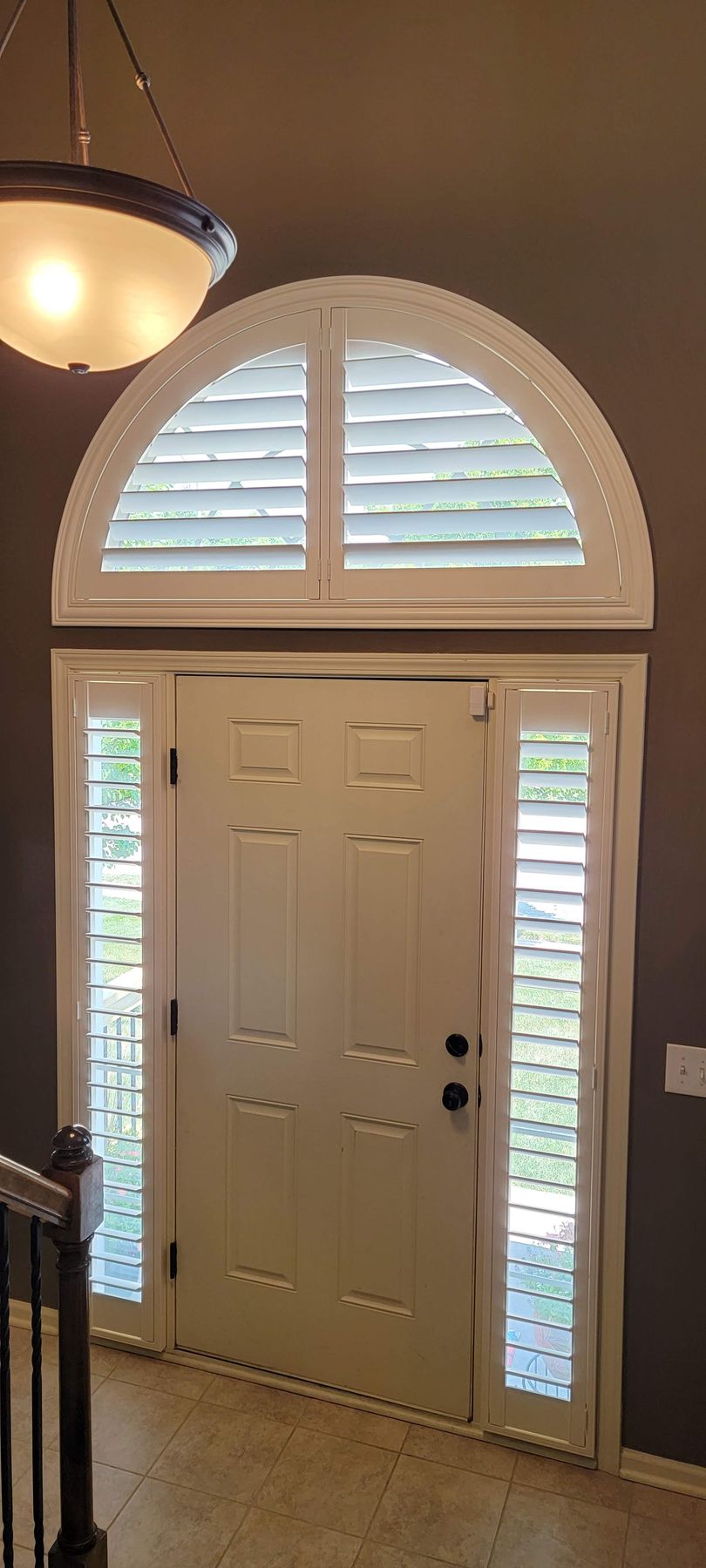 Solar Shield Plantation Shutter for arched, angled, or curved windows