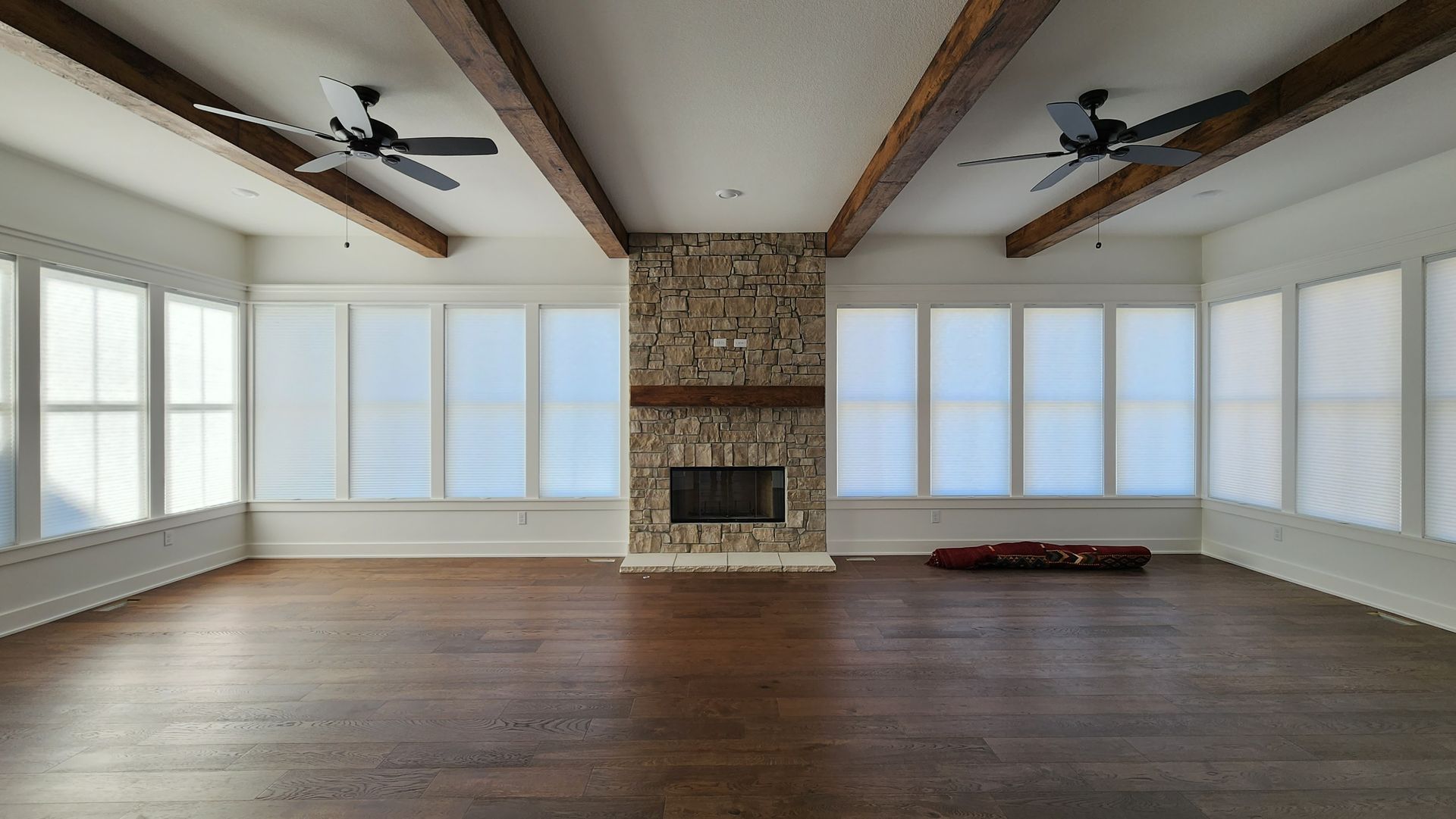 Solar Shield Honeycomb Shades installed in Kansas City, MO sunroom
