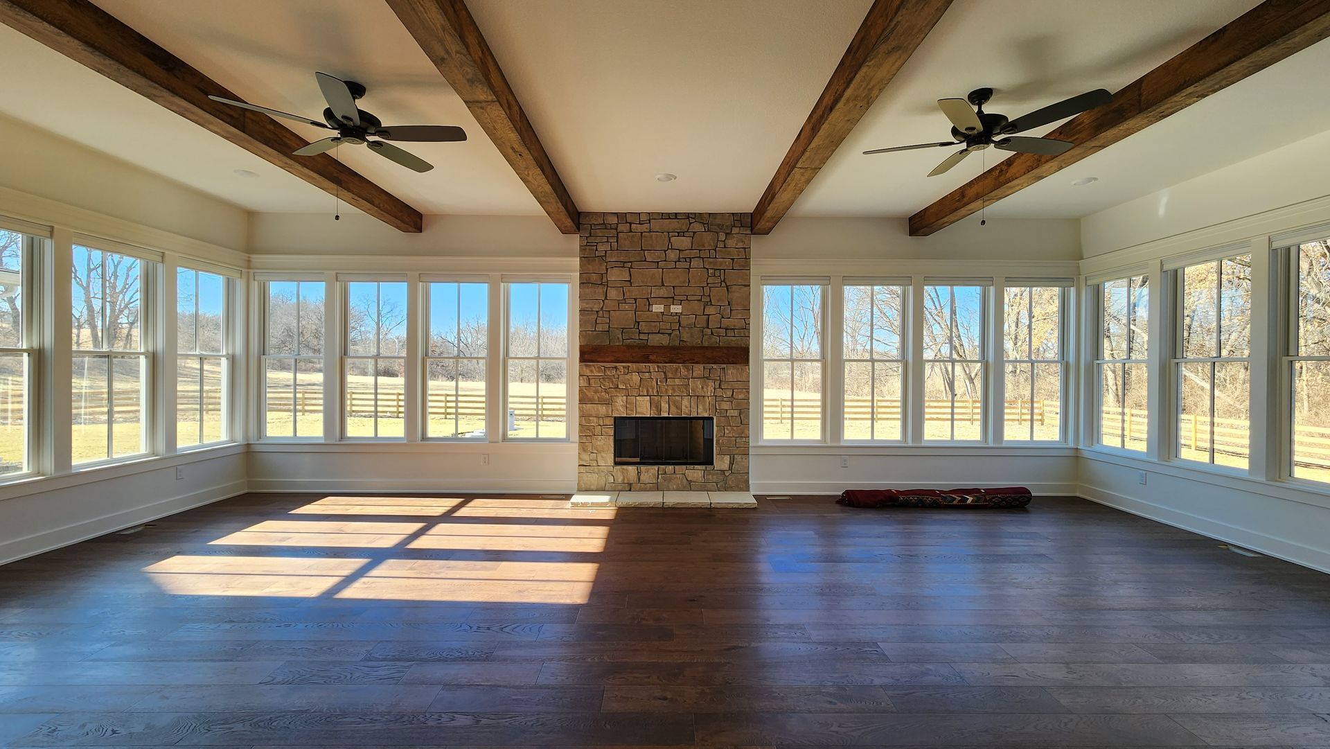 Solar Shield Honeycomb Shades installed in Kansas City, MO sunroom