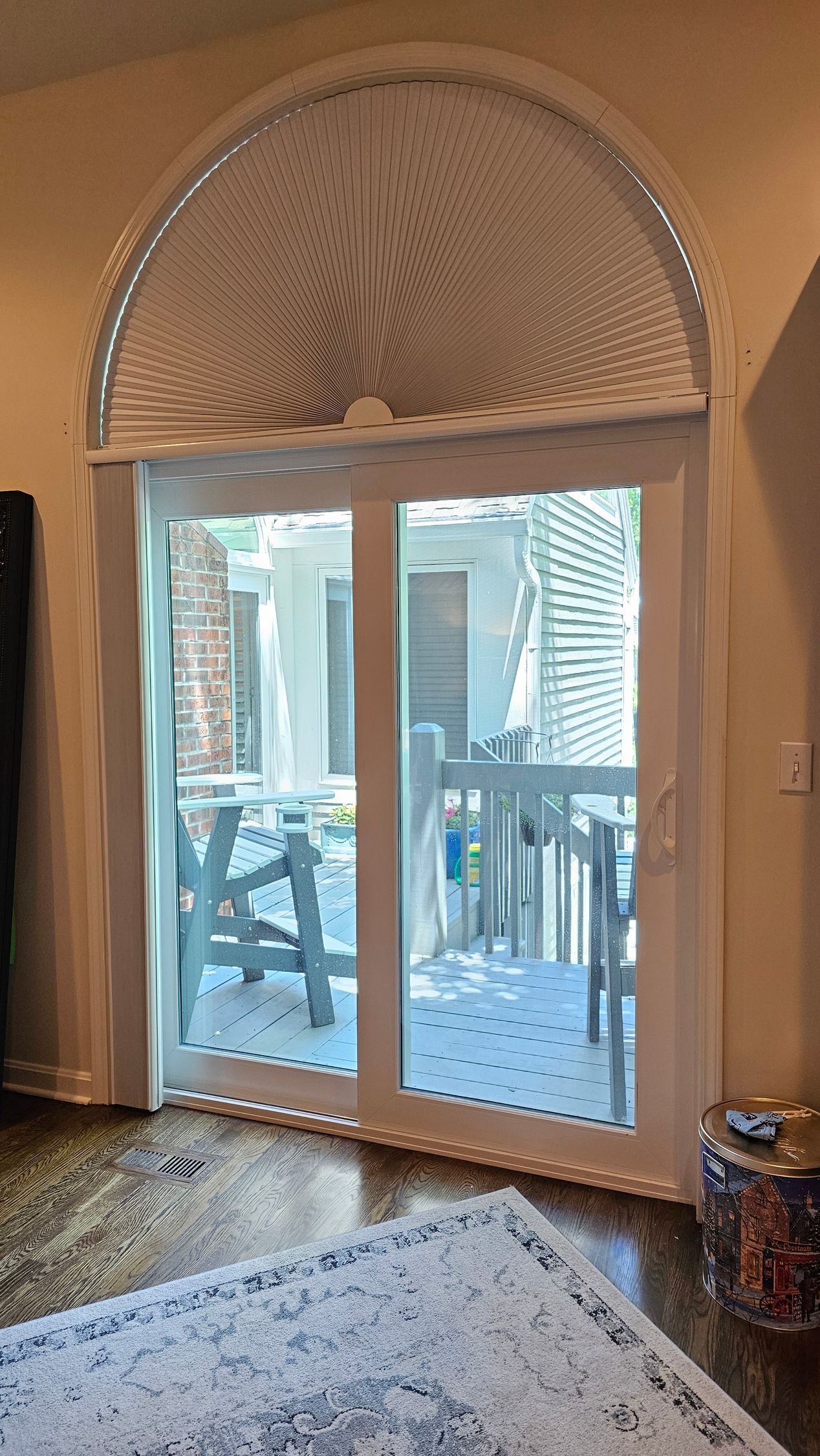 Solar Shield Honeycomb Shades arch shade