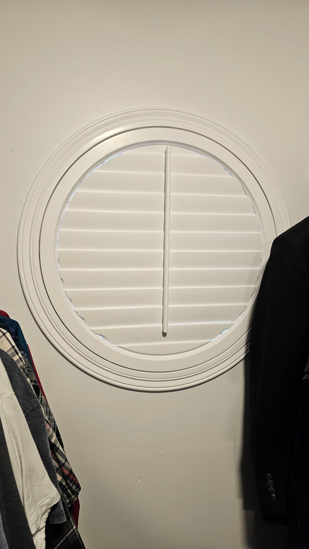 Solar Shield Plantation Shutter Circle window