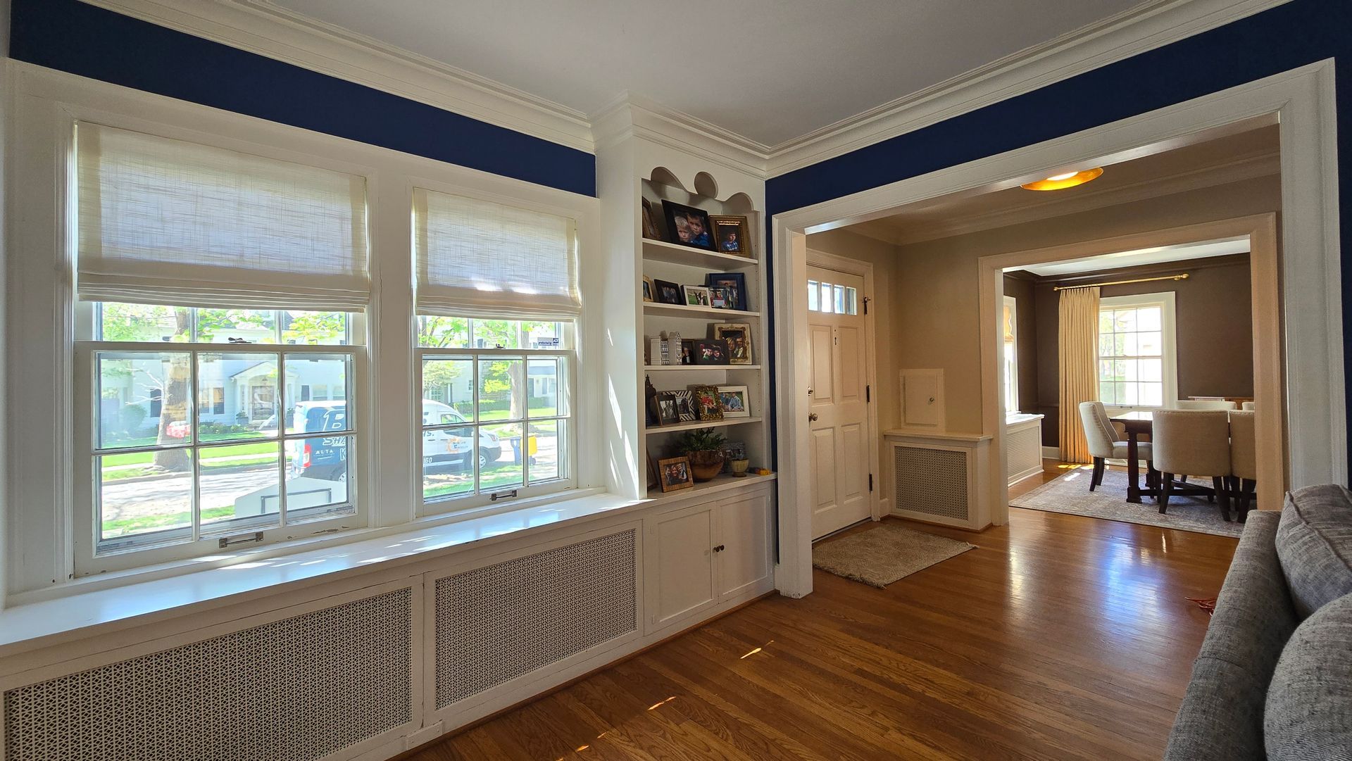 soft roman shades installed by solar shield kansas city