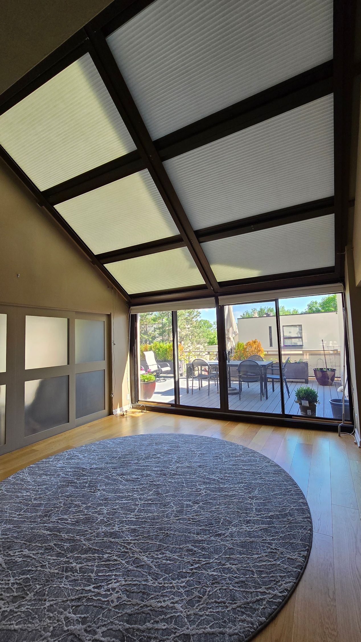 Solar Shield Honeycomb Skylight Shades. Hunter Douglas Skytrack shades, Kansas City, MO