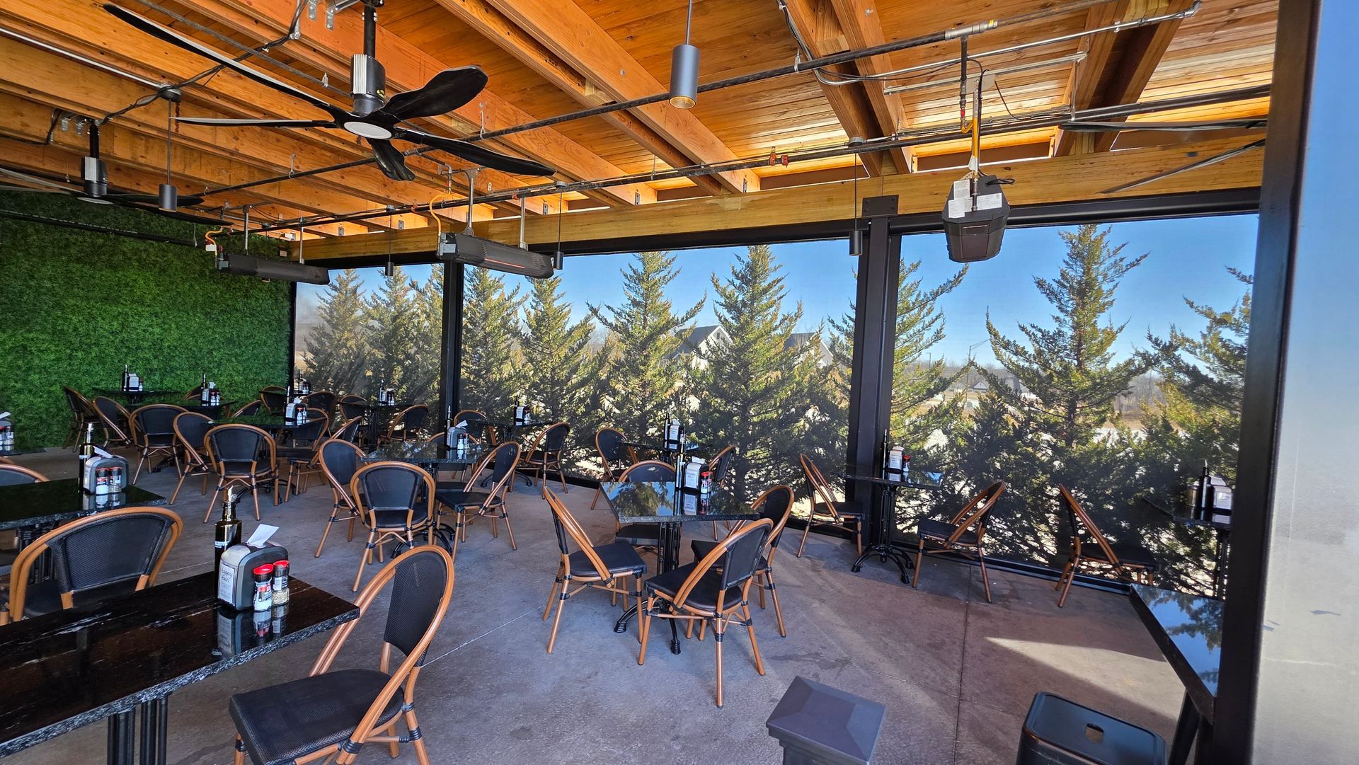 Meddys Liberty MO with Solar Shield Patio Shades Installed on outdoor patio area