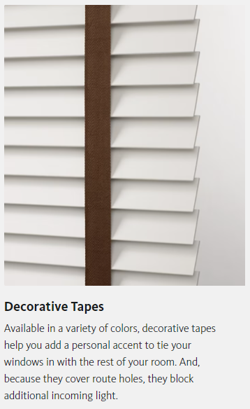 Decorative tapes are available in a variety of colors.