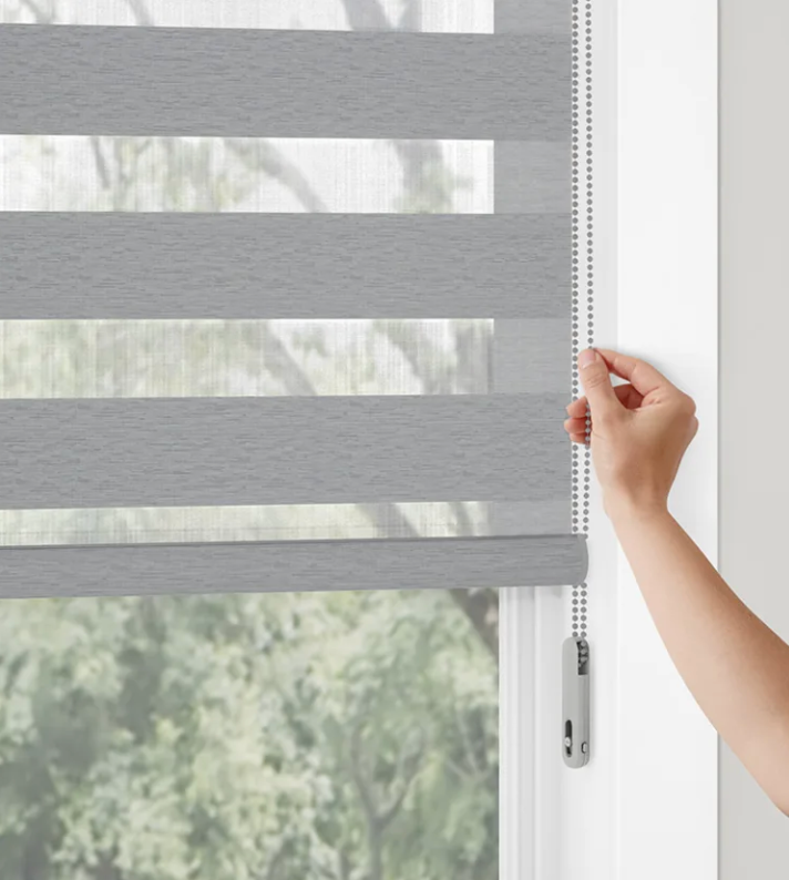 Solar Shield Banded Shade with Chain Loop Control