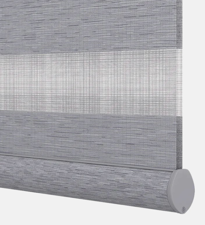 Solar Shield Banded Shades with Fabric Wrapped Bottomrail