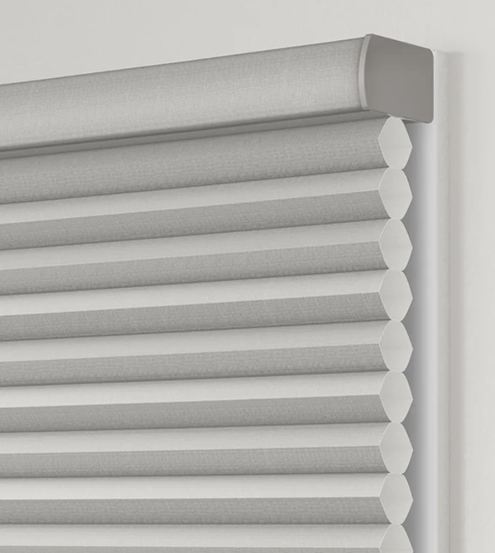 Honeycomb Shades with fabric covered headrails