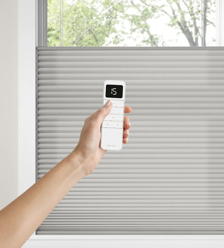 Solar Shield Honeycomb Shades with Top Down Bottom Up Automation