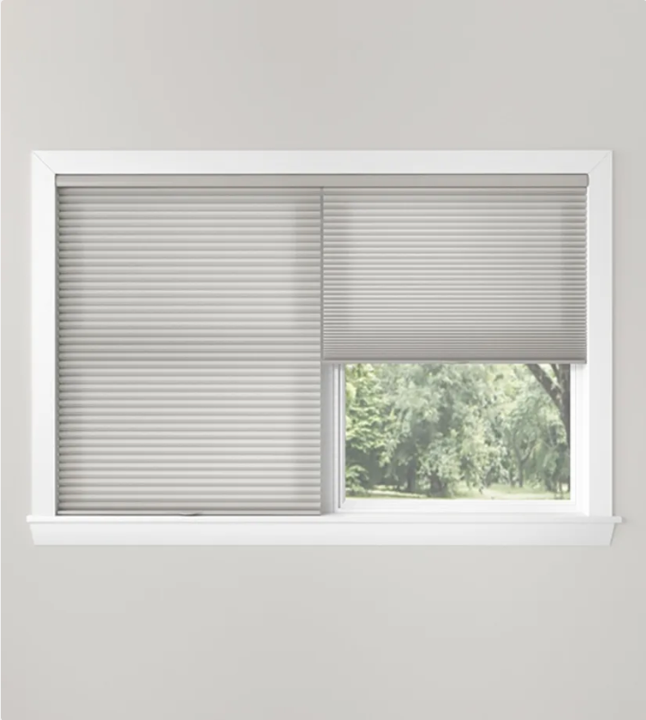 Solar Shield Honeycomb Shades two-on-one headrail